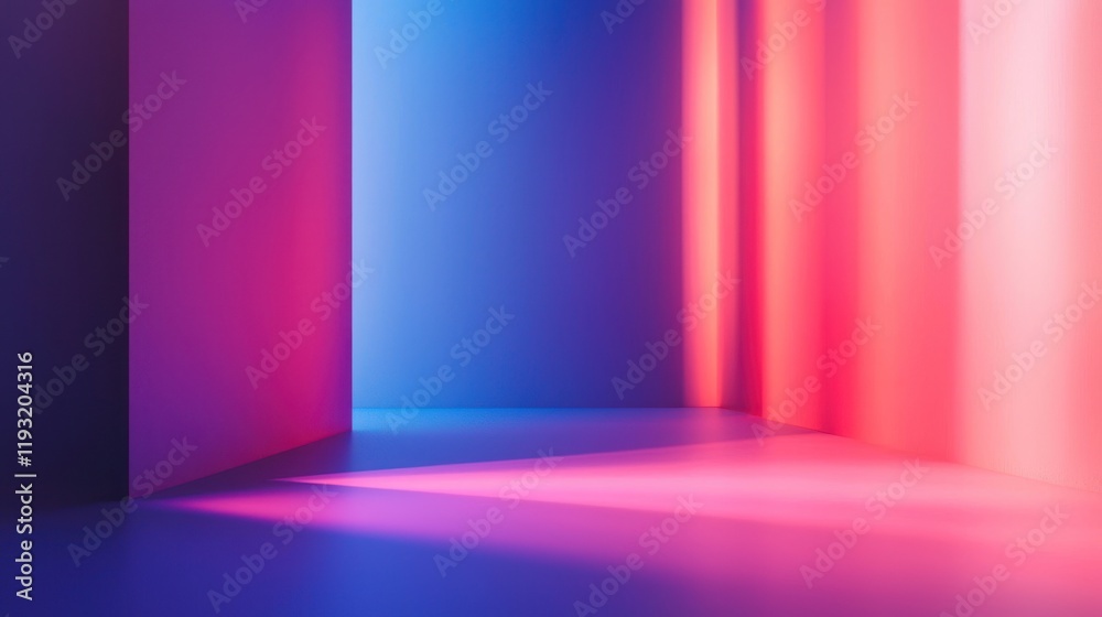 A minimalistic backlit studio backdrop creating a soft gradient of light and shadow. A minimalistic backlit studio backdrop creating a soft gradient of light and shadow.
