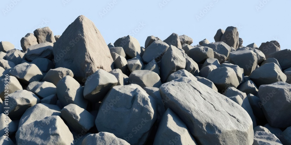 Obraz premium A striking arrangement of jagged boulders and smooth rocky surfaces, landform designs, natural patterns