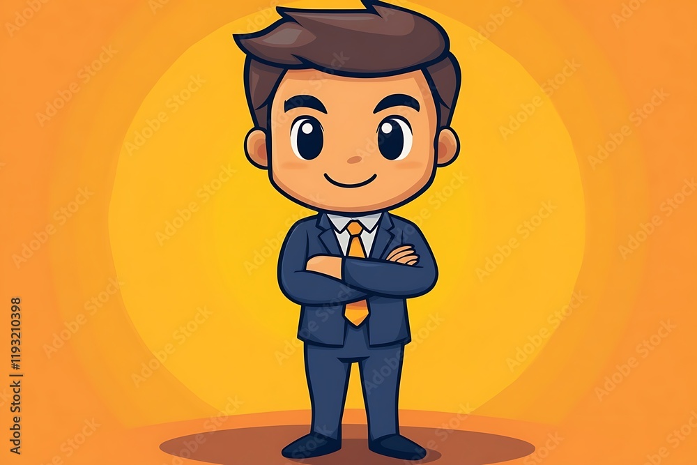 Confident Businessman Illustration Confident Businessman Illustration