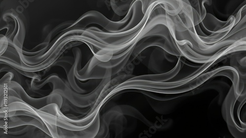 Abstract swirls of smoke creating a mesmerizing texture, pattern, flowing