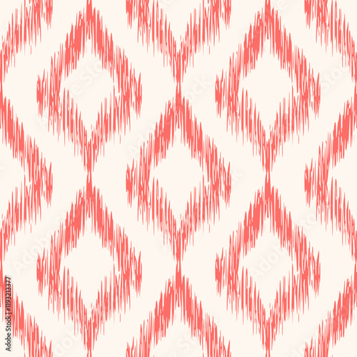 Seamless Ikat Pattern. Abstract  background for textile design, wallpaper, surface textures, wrapping paper.
