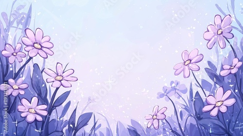 Wallpaper Mural Playful floral frame clipart enchanting garden fantasy design Torontodigital.ca