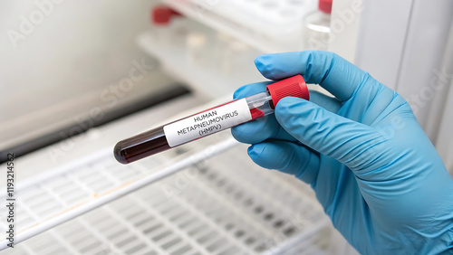 Blood sample tube for Metapneumo virus test, metapneumo virus can cause respiratory disease