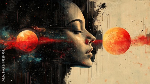 Cosmic Woman: A Surreal Journey Through Space and Inner Worlds