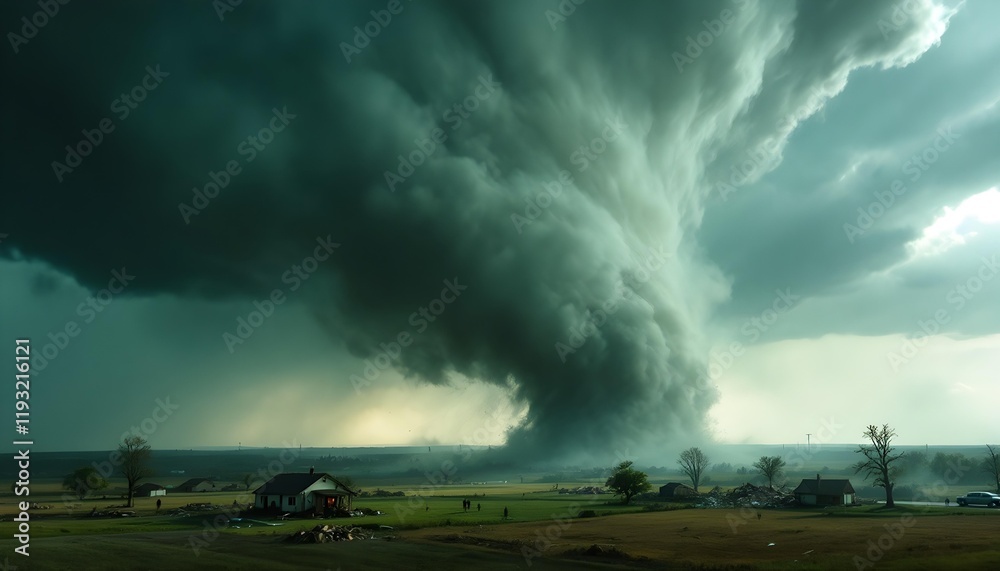 Imminent Tornado Threatens Rural Homes and Fields Imminent Tornado Threatens Rural Homes and Fields