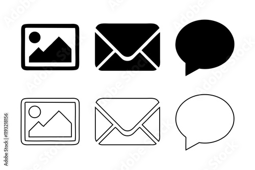 Gmail icon. Design gallery image thumbnail symbol icon vector,message Vector messages-icons for design