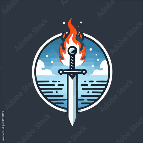 illustration of a trader emitting fire