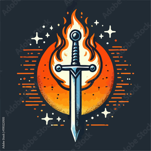 illustration of a trader emitting fire