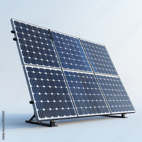 solar panels on a white background 