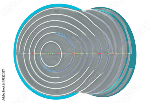 A radar screen featuring concentric circles and a sweeping line, commonly used in navigation, aviation, and maritime monitoring. PNG