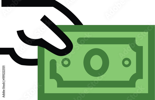 Money Related Vector Line Icon. Contains such Icons as Wallet, ATM, Bundle of Money with hand