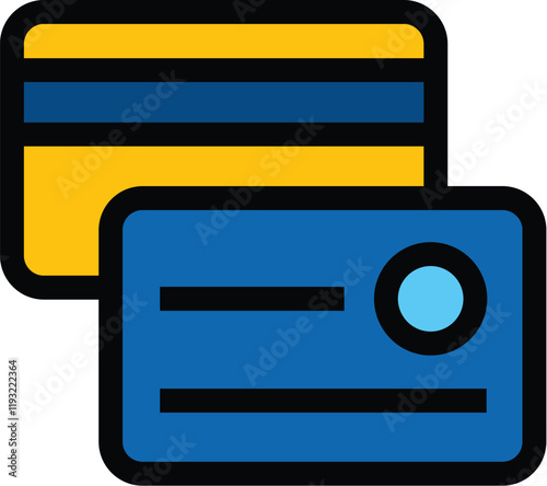 Money Related Vector Line Icon. Contains such Icons as Wallet, ATM, Bundle of Money, Hand with a Coin and more, yellow & blue color