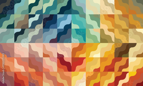 Modern style abstraction with composition made of various rounded shapes and harmony color background . Colorful decorative Vector illustration.