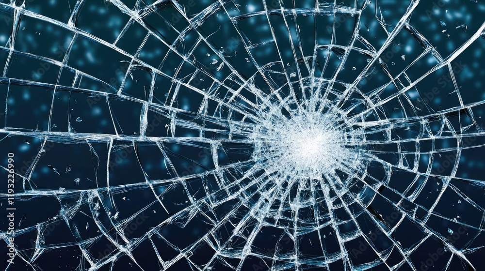 Fototapeta premium Shattered Glass Effect on Dark Background