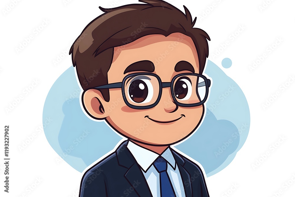 Adorable Chibi Businessman Cartoon Adorable Chibi Businessman Cartoon