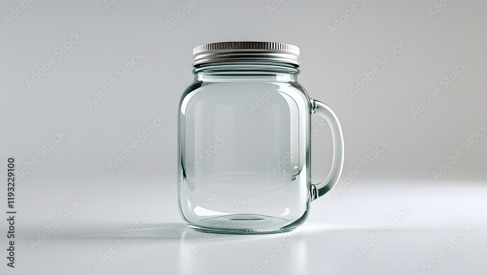 Empty glass mason jar on white background. Empty glass mason jar on white background.