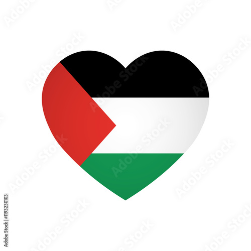 Palestine flag - rectangle colorful flag representing a country cultural identity and heritage. The essence of national pride and unity. Attached by the corners in a paper album