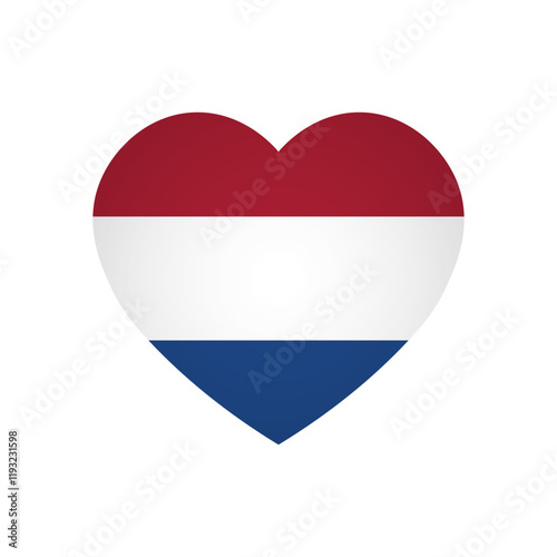 Netherlands flag - rectangle colorful flag representing a country cultural identity and heritage. The essence of national pride and unity. Attached by the corners in a paper album