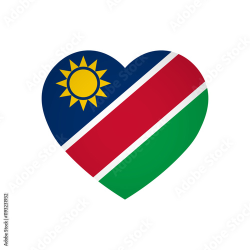Free Download Namibia flag - rectangle colorful flag representing a country cultural identity and heritage. The essence of national pride and unity. Attached by the corners in a paper album - GFXLoad