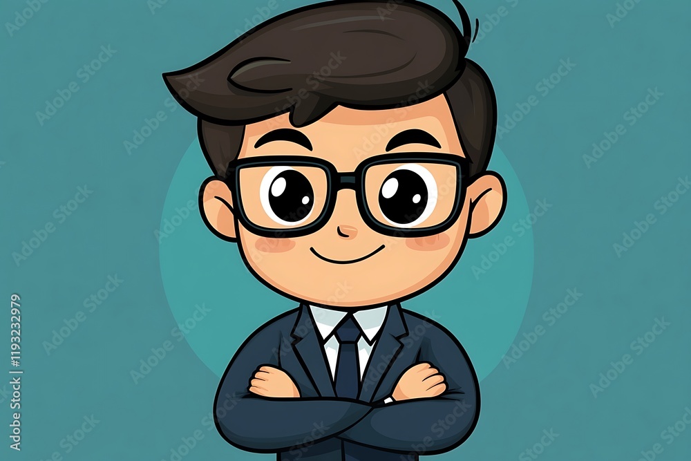 Cute Cartoon Business Boy Illustration1 Cute Cartoon Business Boy Illustration1