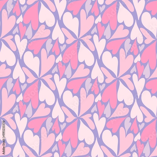 Wallpaper Mural Heart seamless pattern Torontodigital.ca