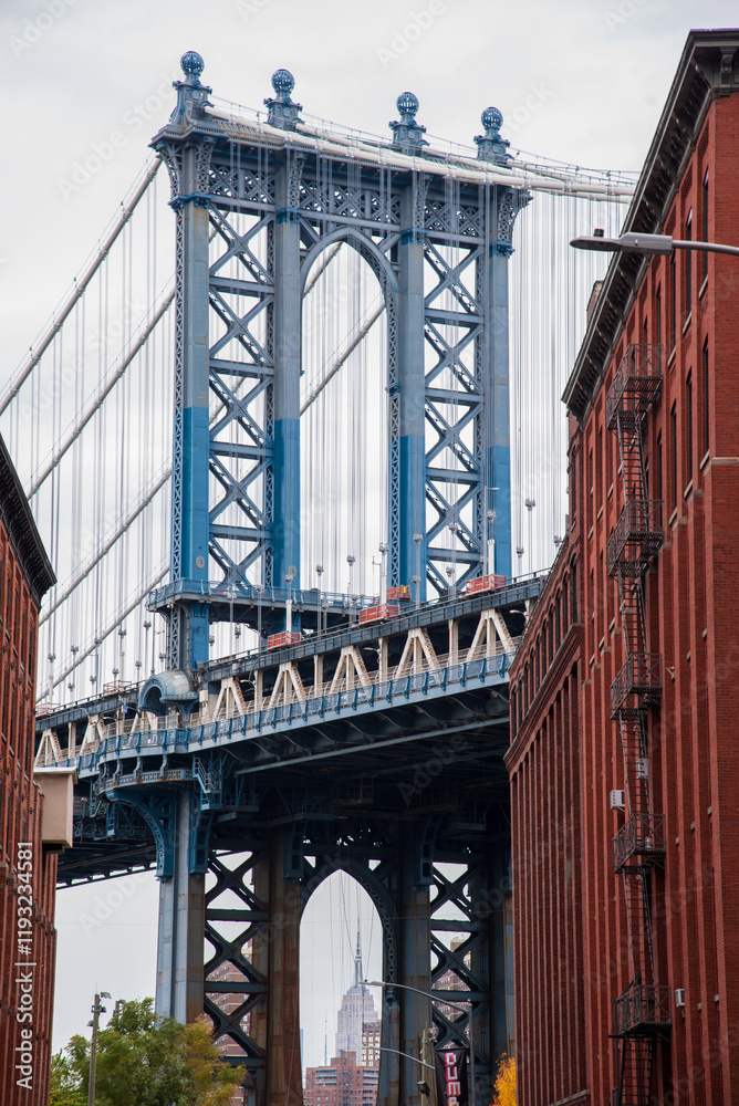 Fototapeta premium The Manhattan Bridge from DUMBO