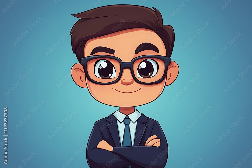 Smiling Business Boy Big Eyes Formal Wear