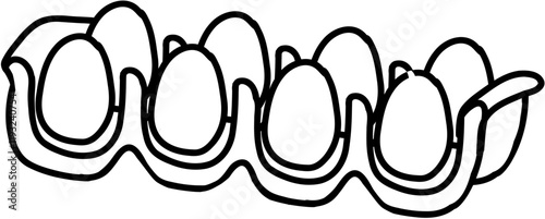 Camping. Hand drawn doodle sketch vector isolated. Eggs