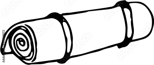 Camping. Hand drawn doodle sketch vector isolated. Carpet