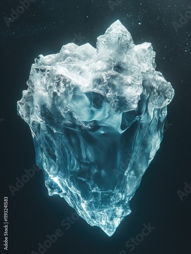 Giant Icy Crystal Underwater