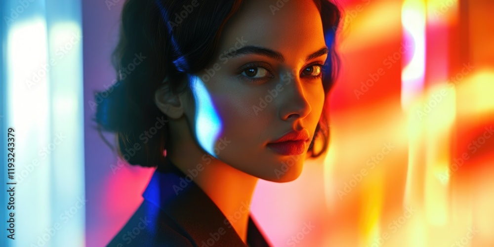 Fototapeta premium Vintage Film Noir Portrait of a Woman
