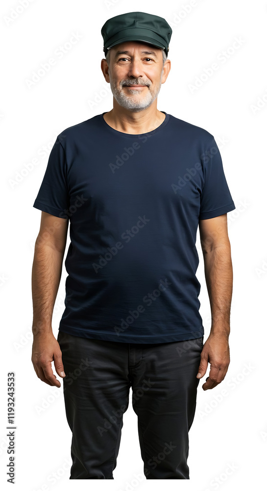 Fototapeta premium Smiling Mature Man in a Cap