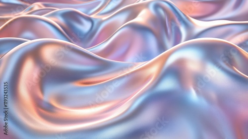 Wallpaper Mural Abstract Silky Waves with Iridescent Color Shifts and Soft Texture Torontodigital.ca