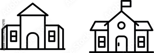 "School Icon Representing Education, Learning, and Academic Institutions for Students, Teachers, and Educational Resources"