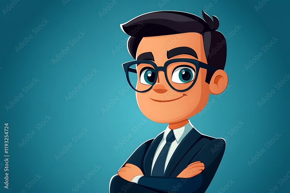 Charming Businessman Avatar Graphic Portrait Charming Businessman Avatar Graphic Portrait