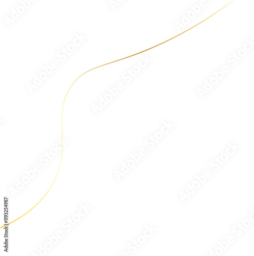 Elegant Golden Thread Line Art
