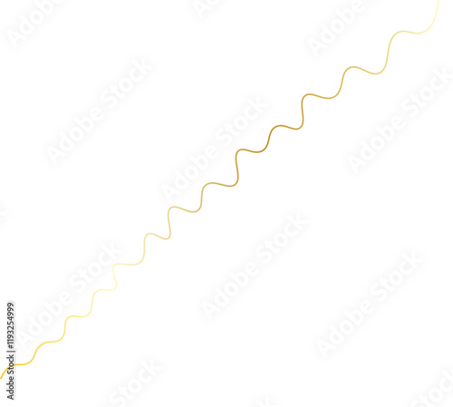 Elegant Golden Thread Line Art