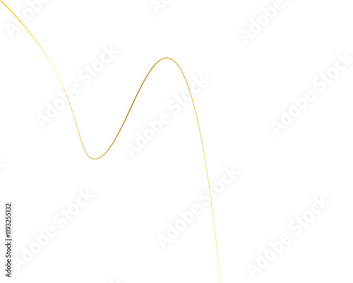 Elegant Golden Thread Line Art
