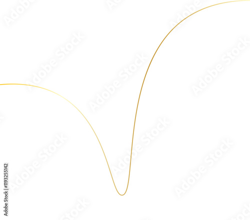 Elegant Golden Thread Line Art