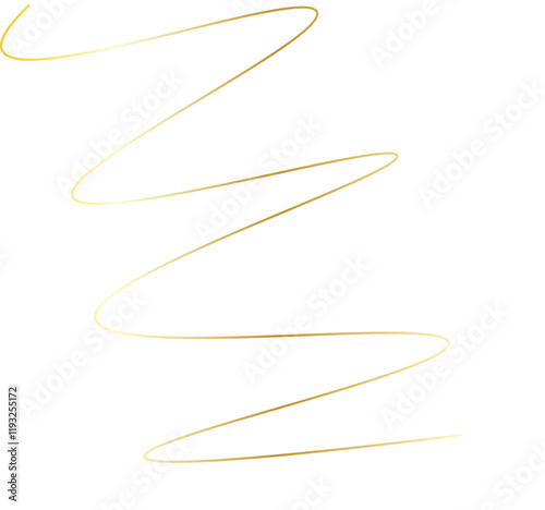 Elegant Golden Thread Line Art