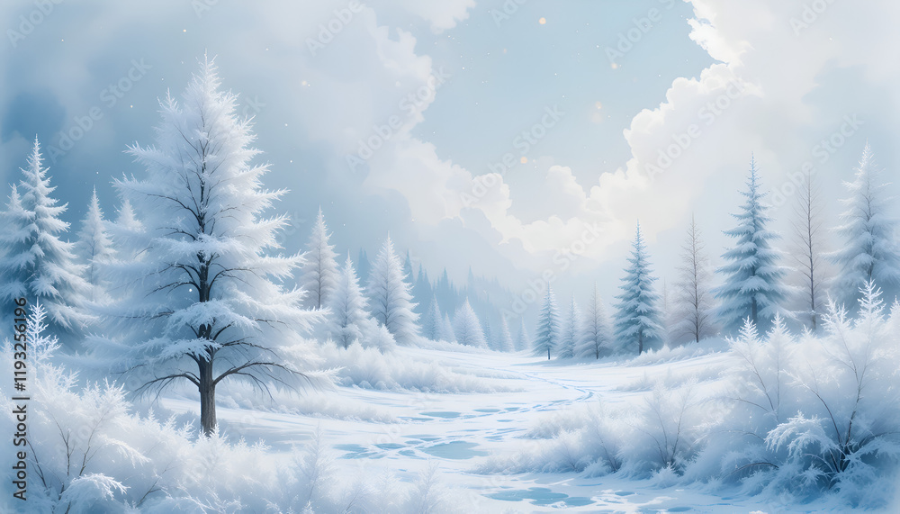 snow covered trees snow covered trees