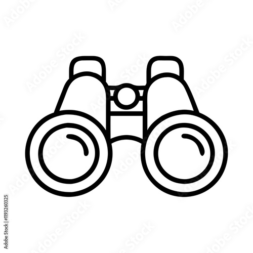 binocular lens view icon, binocular lens view line art - simple line art of binocular lens view, perfect for binocular lens view logos and icons and themed design