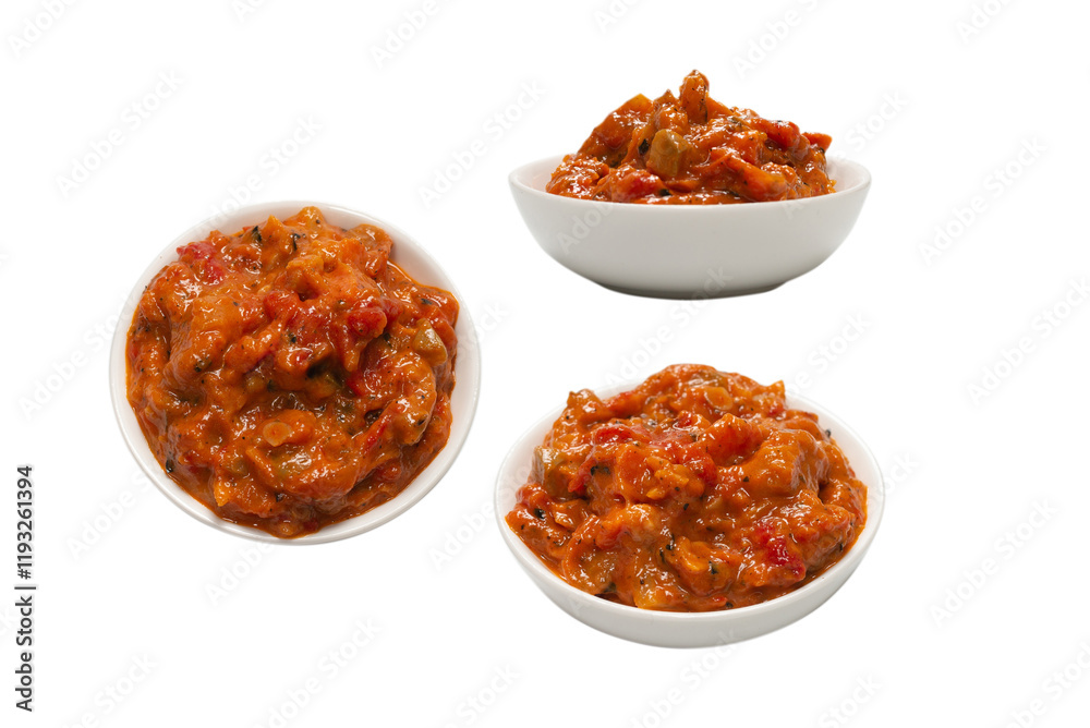 Vegetable stew in a bowl isolated on white background. Vegetable stew in a bowl isolated on white background.