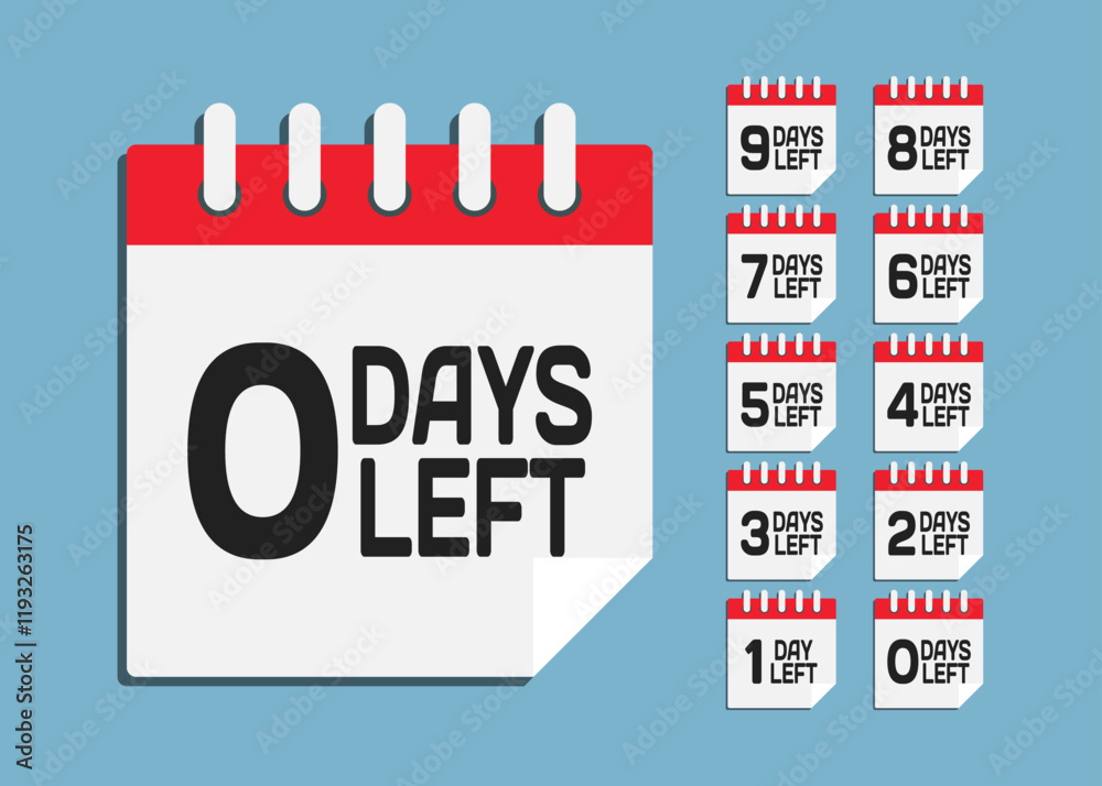 Countdown daily page calendar icon - 0 days left Countdown daily page calendar icon - 0 days left