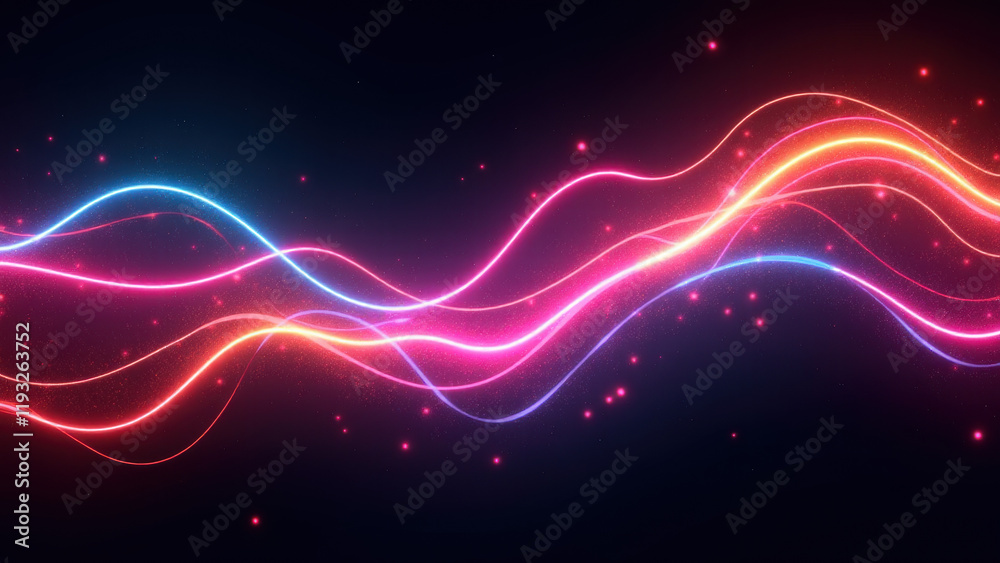 Fototapeta premium Abstract Background with Dynamic Glowing Lines