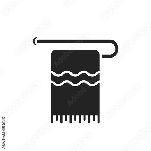 This design features a minimalist towel silhouette on a rod, with wavy patterns that enhance decor while blending modern aesthetics with functionality, making it perfect for any stylish home