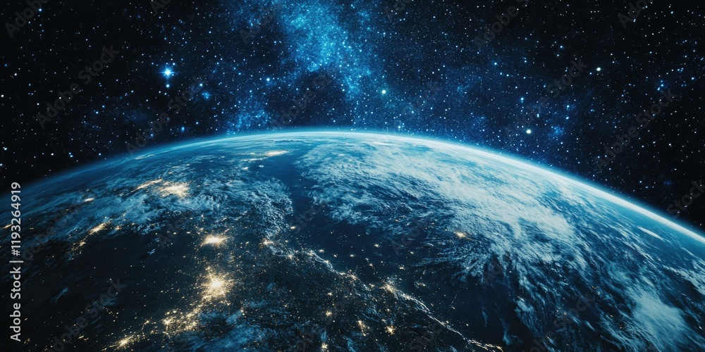 Obraz premium Cosmic Journey: Earth from Space