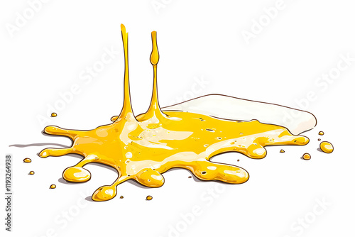 Vivid Egg Yolk Splash on White Background for Creative Projects