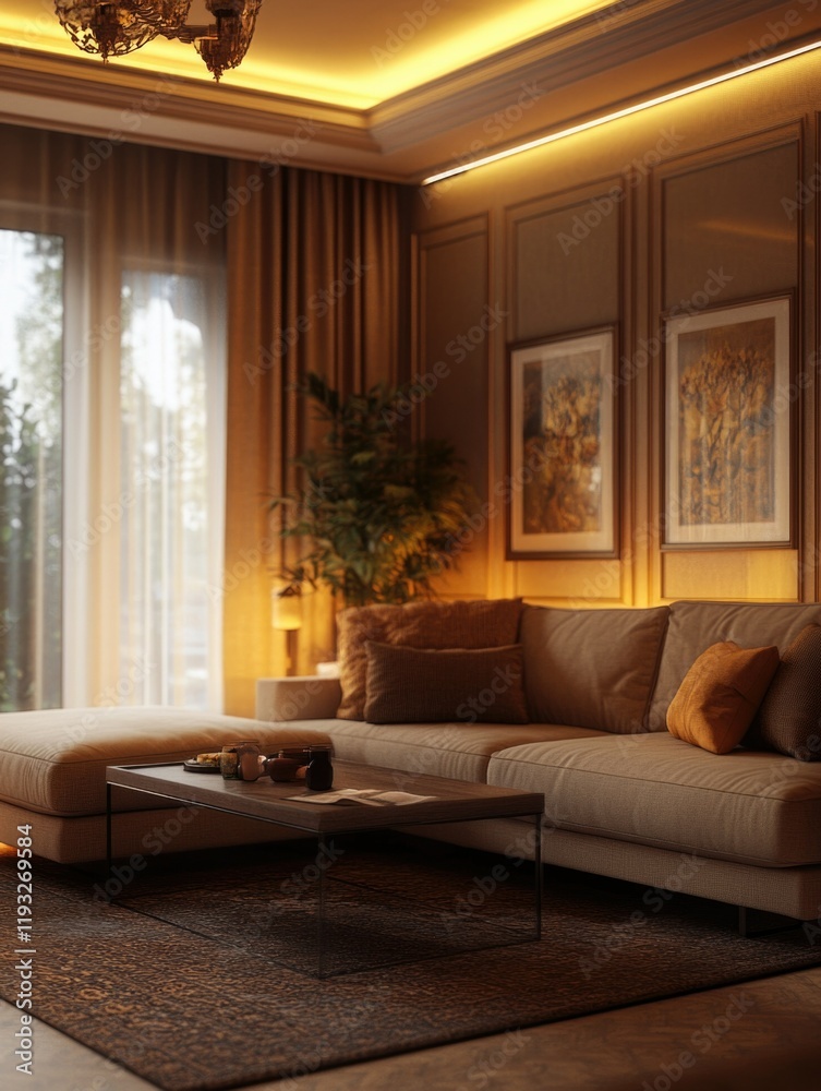 Fototapeta premium Modern Living Room Interior