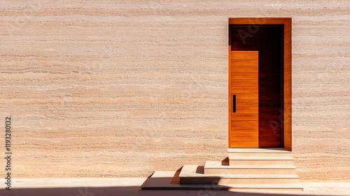 Passive house built with rammed earth walls, passive house, natural building materials